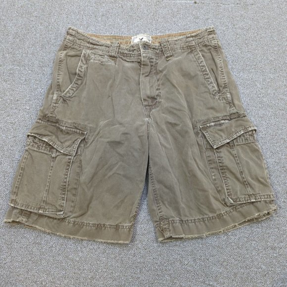 American Eagle Outfitters Other - American Eagle Cargo Shorts Mens 33x9 Baggy Y2K Type AE3 Brown Distressed Skater